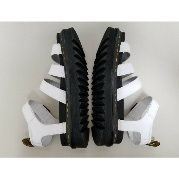 Doc Martens Blaire Flatform White Leather Sandals Women's Size 9 41 - Picture 4 of 6